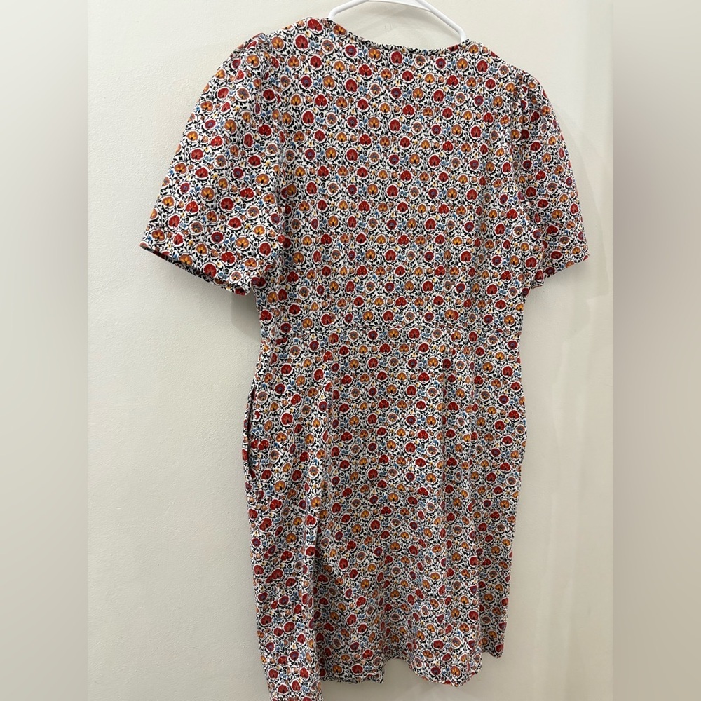 Boden Red and Blue Floral cotton Dress - size 10 - short sleeve- 100% cotton - Picture 6 of 6